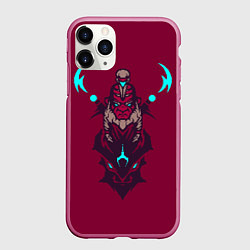 Чехол iPhone 11 Pro матовый Disruptor, цвет: 3D-малиновый