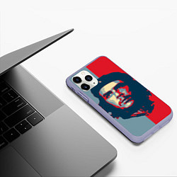 Чехол iPhone 11 Pro матовый Che Guevara, цвет: 3D-светло-сиреневый — фото 2