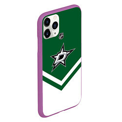 Чехол iPhone 11 Pro матовый NHL: Dallas Stars, цвет: 3D-фиолетовый — фото 2