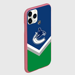 Чехол iPhone 11 Pro матовый NHL: Vancouver Canucks, цвет: 3D-малиновый — фото 2