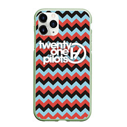 Чехол iPhone 11 Pro матовый 21 pilots, цвет: 3D-салатовый