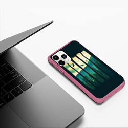 Чехол iPhone 11 Pro матовый Green Life, цвет: 3D-малиновый — фото 2