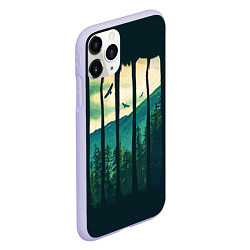 Чехол iPhone 11 Pro матовый Green Life, цвет: 3D-светло-сиреневый — фото 2