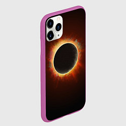 Чехол iPhone 11 Pro матовый Солнечное затмение, цвет: 3D-фиолетовый — фото 2