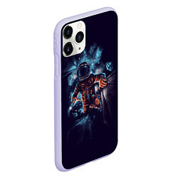 Чехол iPhone 11 Pro матовый Неизвестная галактика, цвет: 3D-светло-сиреневый — фото 2