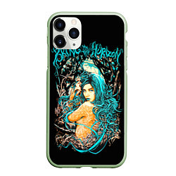 Чехол iPhone 11 Pro матовый Bring Me The Horizon, цвет: 3D-салатовый