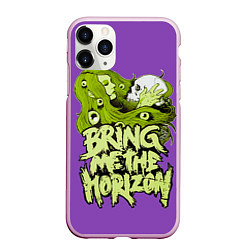 Чехол iPhone 11 Pro матовый Bring Me The Horizon, цвет: 3D-розовый