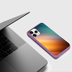 Чехол iPhone 11 Pro матовый Стильный окрас, цвет: 3D-фиолетовый — фото 2