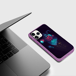 Чехол iPhone 11 Pro матовый Crab, цвет: 3D-фиолетовый — фото 2