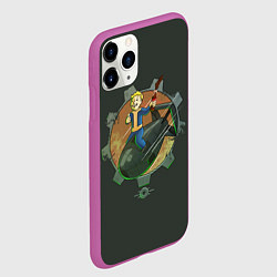 Чехол iPhone 11 Pro матовый Flying Vault Boy, цвет: 3D-фиолетовый — фото 2