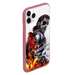 Чехол iPhone 11 Pro матовый Metal gear solid 2, цвет: 3D-малиновый — фото 2