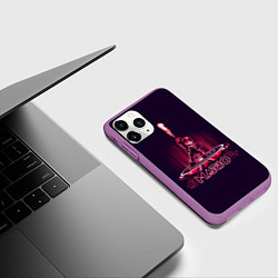 Чехол iPhone 11 Pro матовый Mario Tron, цвет: 3D-фиолетовый — фото 2