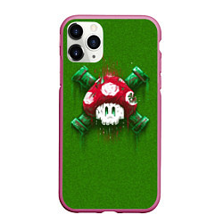 Чехол iPhone 11 Pro матовый Mushroom is Dead, цвет: 3D-малиновый