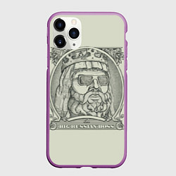 Чехол iPhone 11 Pro матовый Big Russian Boss, цвет: 3D-фиолетовый