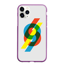Чехол iPhone 11 Pro матовый 69, цвет: 3D-фиолетовый