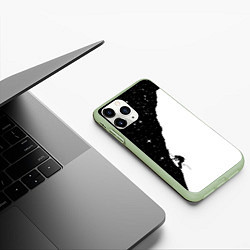 Чехол iPhone 11 Pro матовый Ночной скалолаз, цвет: 3D-салатовый — фото 2