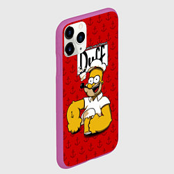 Чехол iPhone 11 Pro матовый Duff Beer, цвет: 3D-фиолетовый — фото 2