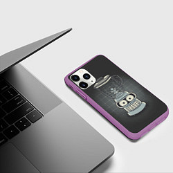 Чехол iPhone 11 Pro матовый Bender Blender, цвет: 3D-фиолетовый — фото 2