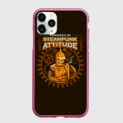 Чехол iPhone 11 Pro матовый Steampunk Attitude, цвет: 3D-малиновый