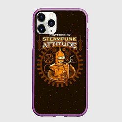 Чехол iPhone 11 Pro матовый Steampunk Attitude, цвет: 3D-фиолетовый