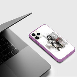 Чехол iPhone 11 Pro матовый Rick Grimes, цвет: 3D-фиолетовый — фото 2