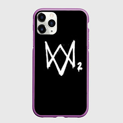 Чехол iPhone 11 Pro матовый Watch Dogs 2 лого
