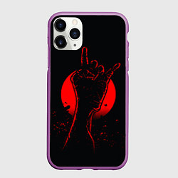 Чехол iPhone 11 Pro матовый Zombie Rock, цвет: 3D-фиолетовый