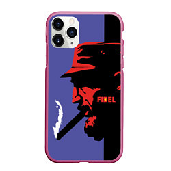 Чехол iPhone 11 Pro матовый Fidel, цвет: 3D-малиновый
