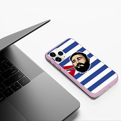 Чехол iPhone 11 Pro матовый Fidel Castro, цвет: 3D-розовый — фото 2