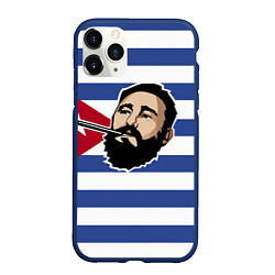 Чехол iPhone 11 Pro матовый Fidel Castro, цвет: 3D-тёмно-синий