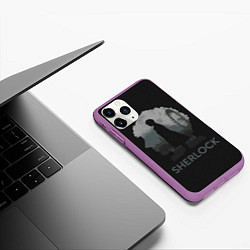 Чехол iPhone 11 Pro матовый Sherlock World, цвет: 3D-фиолетовый — фото 2