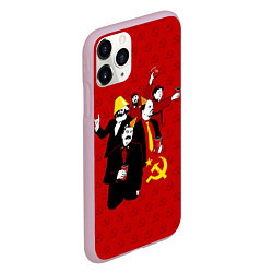 Чехол iPhone 11 Pro матовый Communist Party, цвет: 3D-розовый — фото 2