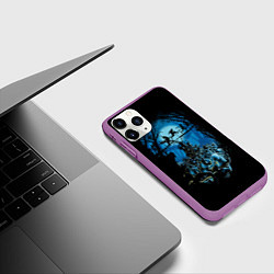 Чехол iPhone 11 Pro матовый Zombie Island, цвет: 3D-фиолетовый — фото 2
