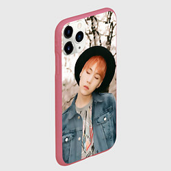 Чехол iPhone 11 Pro матовый Min Yoon Gi, цвет: 3D-малиновый — фото 2