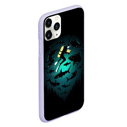 Чехол iPhone 11 Pro матовый Подводный мир, цвет: 3D-светло-сиреневый — фото 2