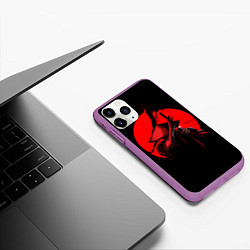 Чехол iPhone 11 Pro матовый Сила самурая, цвет: 3D-фиолетовый — фото 2
