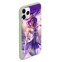 Чехол iPhone 11 Pro матовый Purple, цвет: 3D-салатовый — фото 2