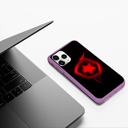 Чехол iPhone 11 Pro матовый Gambit: Black collection, цвет: 3D-фиолетовый — фото 2
