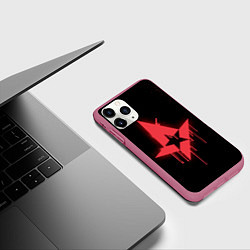 Чехол iPhone 11 Pro матовый Astralis: Black collection, цвет: 3D-малиновый — фото 2