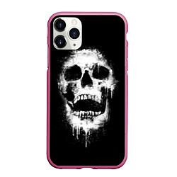 Чехол iPhone 11 Pro матовый Evil Skull, цвет: 3D-малиновый