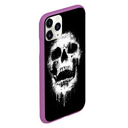 Чехол iPhone 11 Pro матовый Evil Skull, цвет: 3D-фиолетовый — фото 2