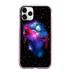 Чехол iPhone 11 Pro матовый Воющий волк, цвет: 3D-розовый