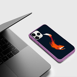 Чехол iPhone 11 Pro матовый Хитрая лисичка, цвет: 3D-фиолетовый — фото 2