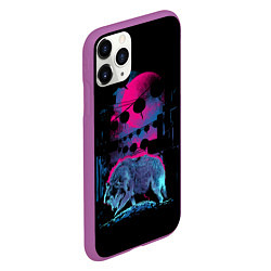 Чехол iPhone 11 Pro матовый Wolf Town, цвет: 3D-фиолетовый — фото 2
