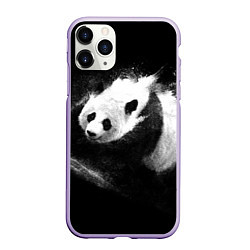 Чехол iPhone 11 Pro матовый Молочная панда, цвет: 3D-светло-сиреневый