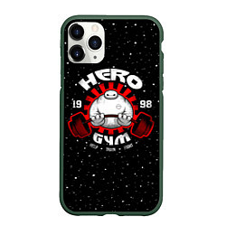 Чехол iPhone 11 Pro матовый Hero Gym, цвет: 3D-темно-зеленый