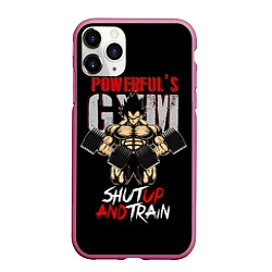 Чехол iPhone 11 Pro матовый Powerful Gym, цвет: 3D-малиновый