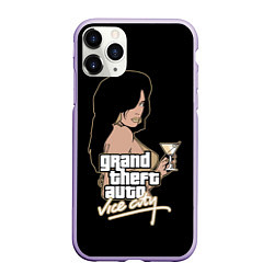 Чехол iPhone 11 Pro матовый GTA Vice City, цвет: 3D-светло-сиреневый