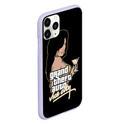 Чехол iPhone 11 Pro матовый GTA Vice City, цвет: 3D-светло-сиреневый — фото 2