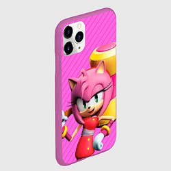 Чехол iPhone 11 Pro матовый Amy Rose, цвет: 3D-фиолетовый — фото 2
